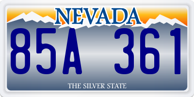 NV license plate 85A361