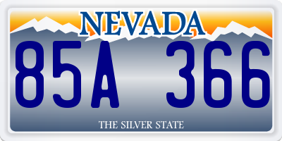 NV license plate 85A366