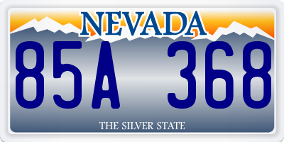 NV license plate 85A368