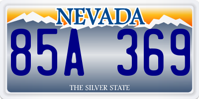NV license plate 85A369