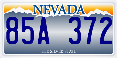 NV license plate 85A372