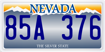 NV license plate 85A376