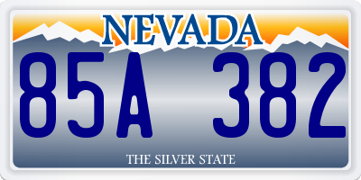 NV license plate 85A382