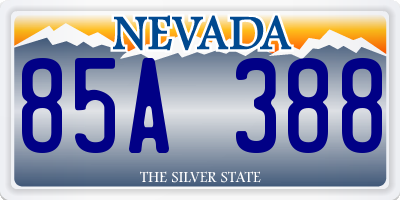 NV license plate 85A388