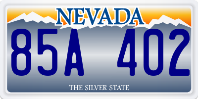 NV license plate 85A402