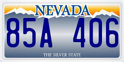 NV license plate 85A406