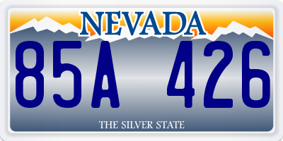 NV license plate 85A426