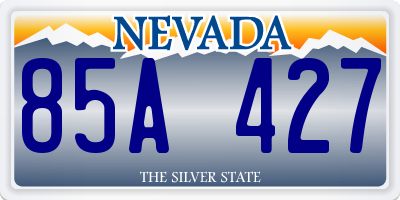 NV license plate 85A427