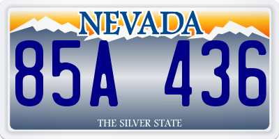 NV license plate 85A436