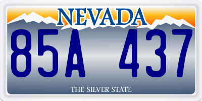 NV license plate 85A437