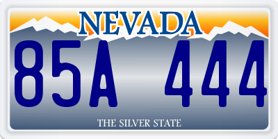 NV license plate 85A444
