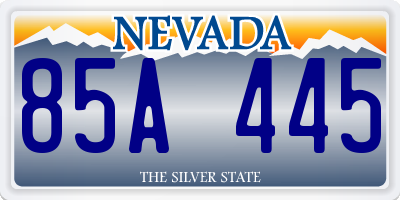 NV license plate 85A445