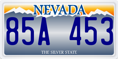 NV license plate 85A453