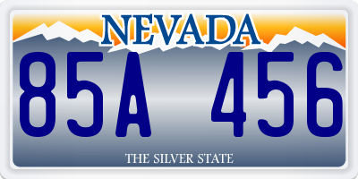 NV license plate 85A456