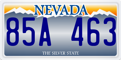 NV license plate 85A463