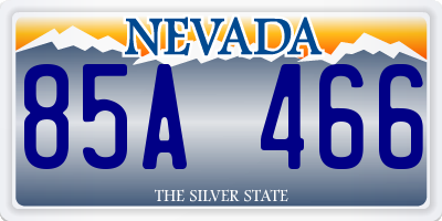 NV license plate 85A466