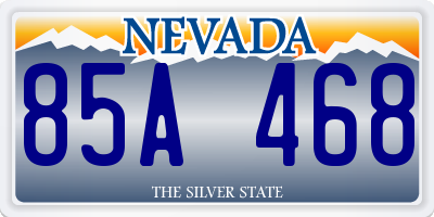 NV license plate 85A468