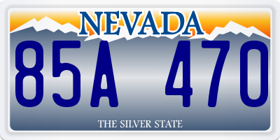 NV license plate 85A470