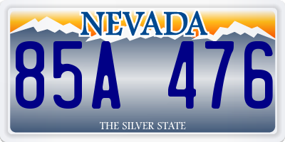NV license plate 85A476