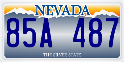 NV license plate 85A487