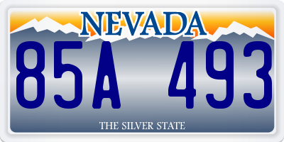 NV license plate 85A493