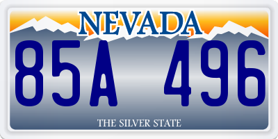 NV license plate 85A496