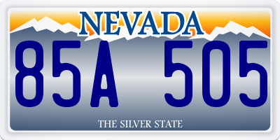 NV license plate 85A505