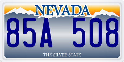 NV license plate 85A508