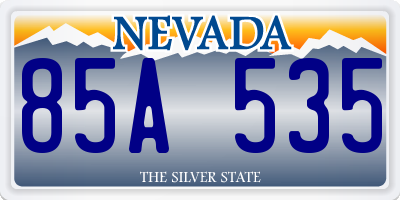 NV license plate 85A535