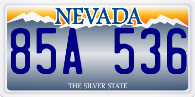 NV license plate 85A536