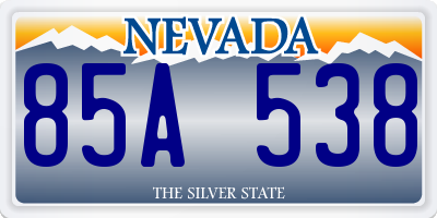 NV license plate 85A538