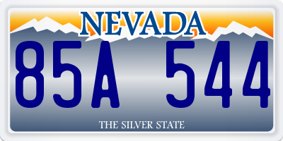 NV license plate 85A544