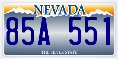 NV license plate 85A551