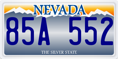 NV license plate 85A552