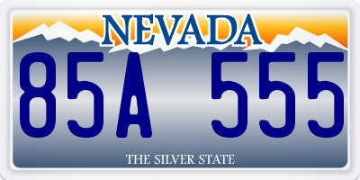 NV license plate 85A555