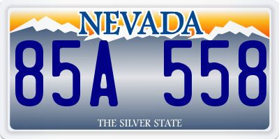 NV license plate 85A558