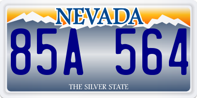 NV license plate 85A564