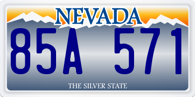 NV license plate 85A571