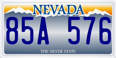 NV license plate 85A576