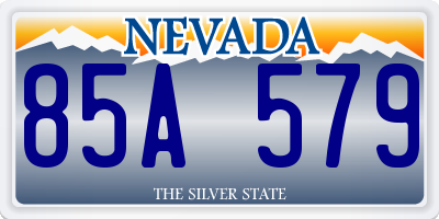 NV license plate 85A579