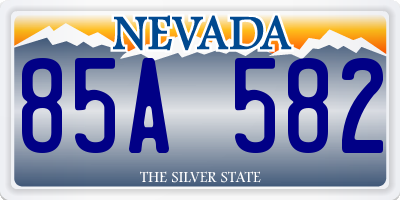 NV license plate 85A582