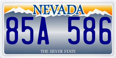 NV license plate 85A586