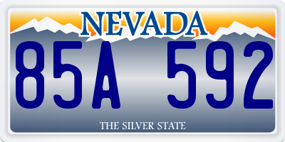 NV license plate 85A592