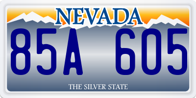 NV license plate 85A605