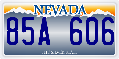 NV license plate 85A606