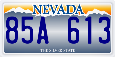 NV license plate 85A613