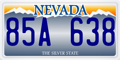 NV license plate 85A638