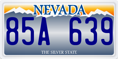 NV license plate 85A639