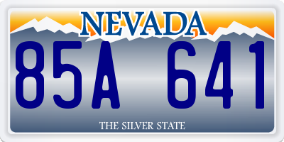 NV license plate 85A641