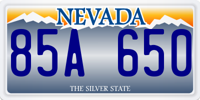 NV license plate 85A650